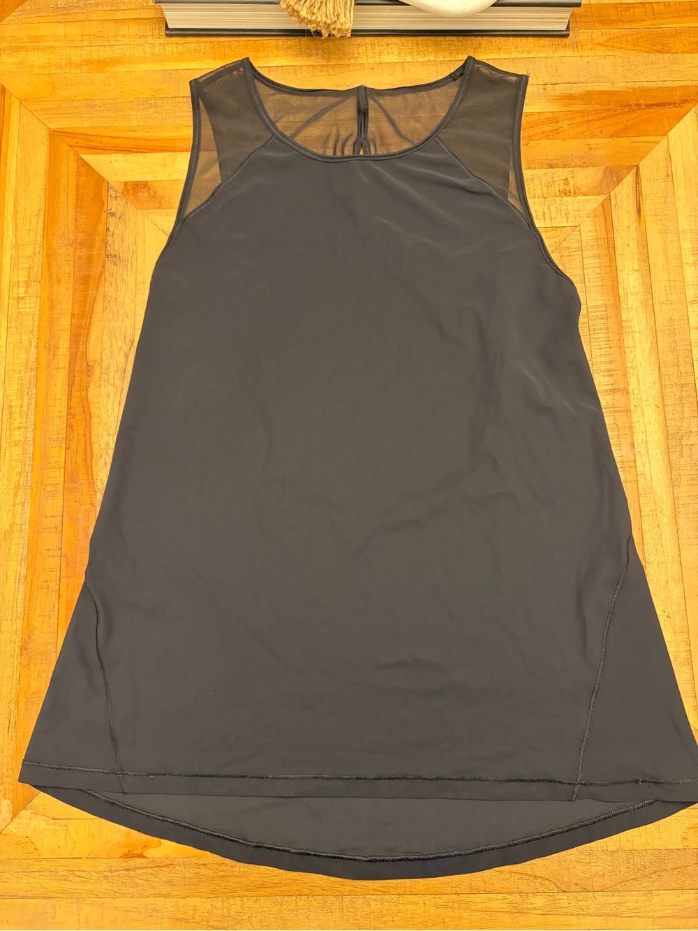 lululemon athletica Black Sleeveless Mesh-Panel Tank Top